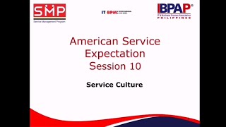 Service Culture 10 - American Service Expectations
