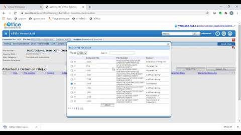CBIC e-office : Video 8 – Link/Delink files; Attach/Detach options; Creating a part file