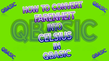 How to make a program to convert fahrenheit into celsius in QBASIC
