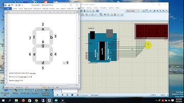 Proteus - 5.Simulasi Arduino UNO Menampilkan angka 3 di 7 segmen