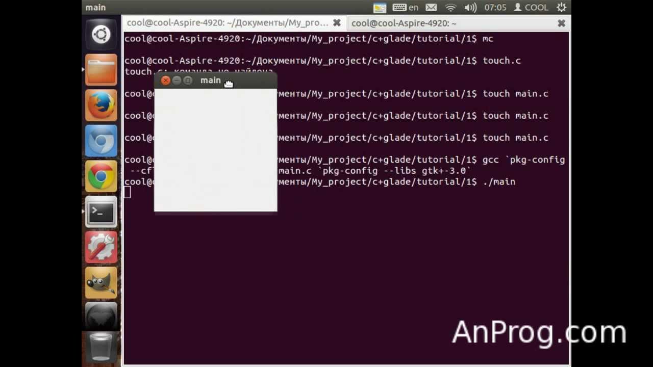 C + Gtk+ создание простого приложения YouTube