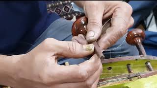 String your veena | Closeup view