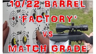 Ruger 10/22 ACCURACY: *Factory* vs Match Grade Barrel 25yd/50yd