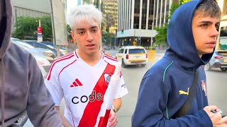 Mernuel y Coker en USA en el Banderazo de River