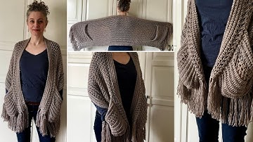 Crochet Pocket Shawl Easy, Pocket Scarf, THE ORIGINAL Pocket Wrap: Perfect Pockets Shawl PATTERN