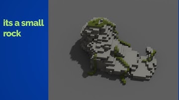 Modelling a small mossy rock for a voxel game