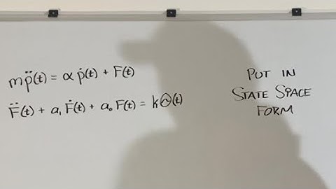 Control Systems - ODE’s to State Space