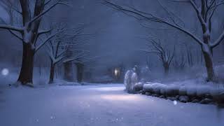 Snowfall Serenity: Nighttime Snowy Ambient Music