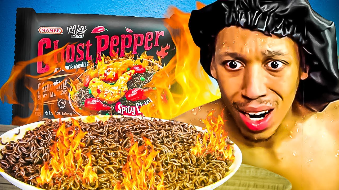 LightskinMonte Eats GHOST PEPPER Noodles