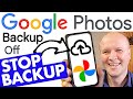 How to stop backup in google photos