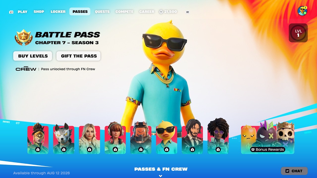 Fortnite Chapter 7 Season 3 Battle Pass Trailer (Full Showcase)