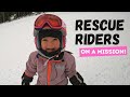 Backpack recovery mission  cute toddler skiing  fernie bc