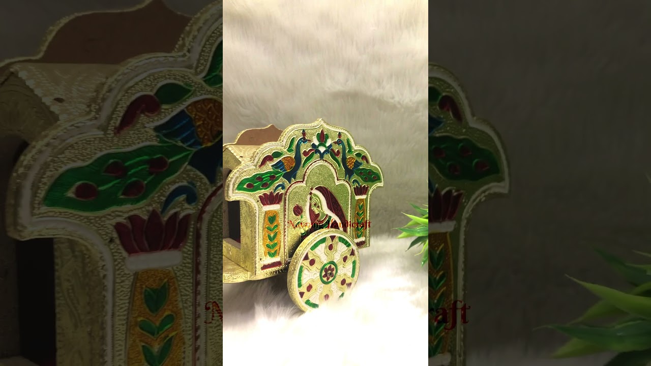 Wooden Decorative Bullock Cart Set | Contact Us :- 8866222160