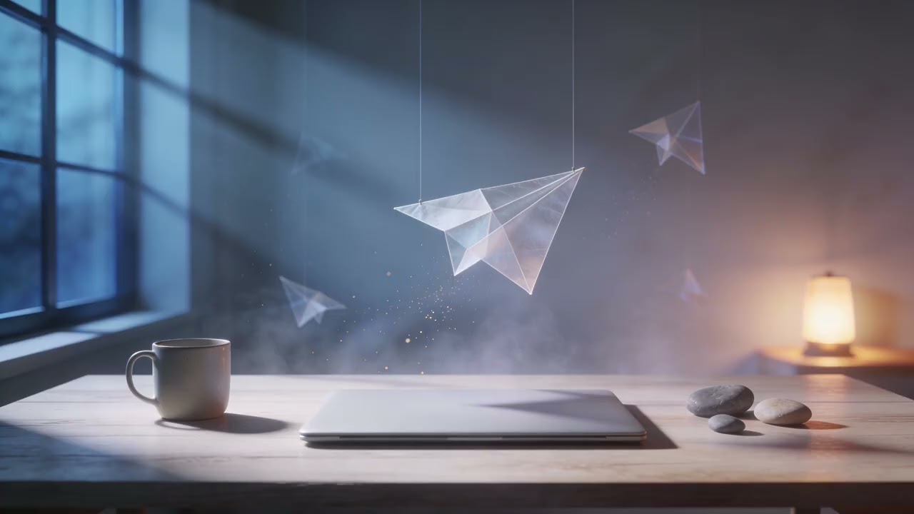 Alabaster Kites Above Workbench Hush