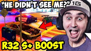 Summit1g Pulls Off THE CRAZIEST 200IQ OUTPLAY On Cops For This R32 S+ BOOST