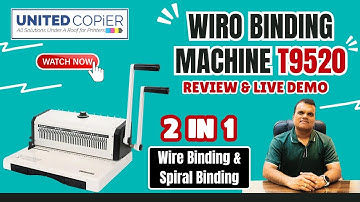 Wiro Binding Machine T9520 Review🔥 | 2-in-1 Wire & Spiral Binding💯 | Full Guide & Live Binding Test⚡