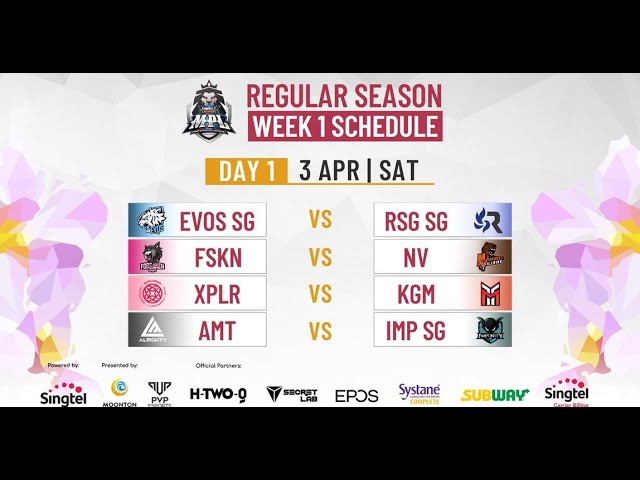 Mpl Sg Regular Season Week 1 Day 1 Youtube Mpl Sg Regular Season Week 1 Day 1 Youtube