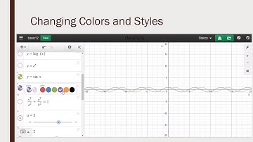 Changing Colors and Style setting in Desmos