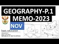 2023 MEMO GEOGRAPHY P.1 GRADE 12 FINAL EXAM (NOVEMBER) THUNDEREDUC BY S.GODFREY