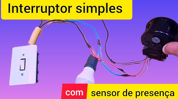 Como ligar sensor de presença em uma instalação onde já tem interruptor simples ligado