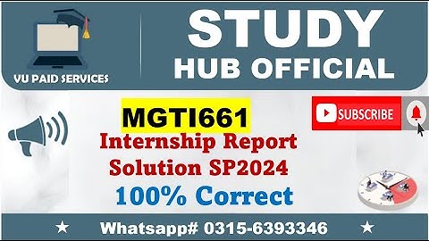 MGTI661 internship SP2024 #mgti661 #vu