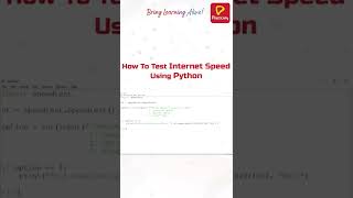 How to test internet speed using python | Python | Practically screenshot 3