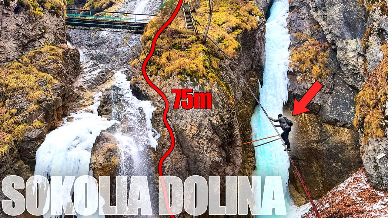 Zimný Výstup na NAJVYŠŠÍ Vodopád v Slovenskom Raji! (Sokolia Dolina)