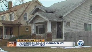 Homeowner kills 2 burglars on Detroit's west side