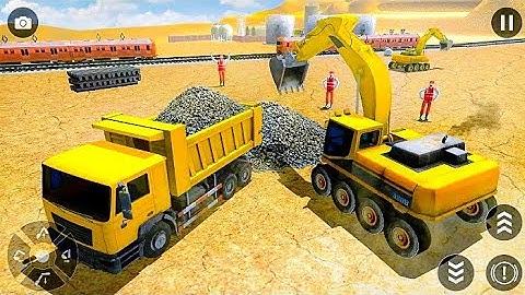 Train Station Construction Jcb - Jcb Full Loading Stone Heavy Truck - Android Gameplay