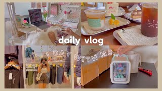 daily vlog ️? online class, minimal cafe, shopping, unboxing | เรียนออนไลน์ ไปคาเฟ่ แกะพัสดุ