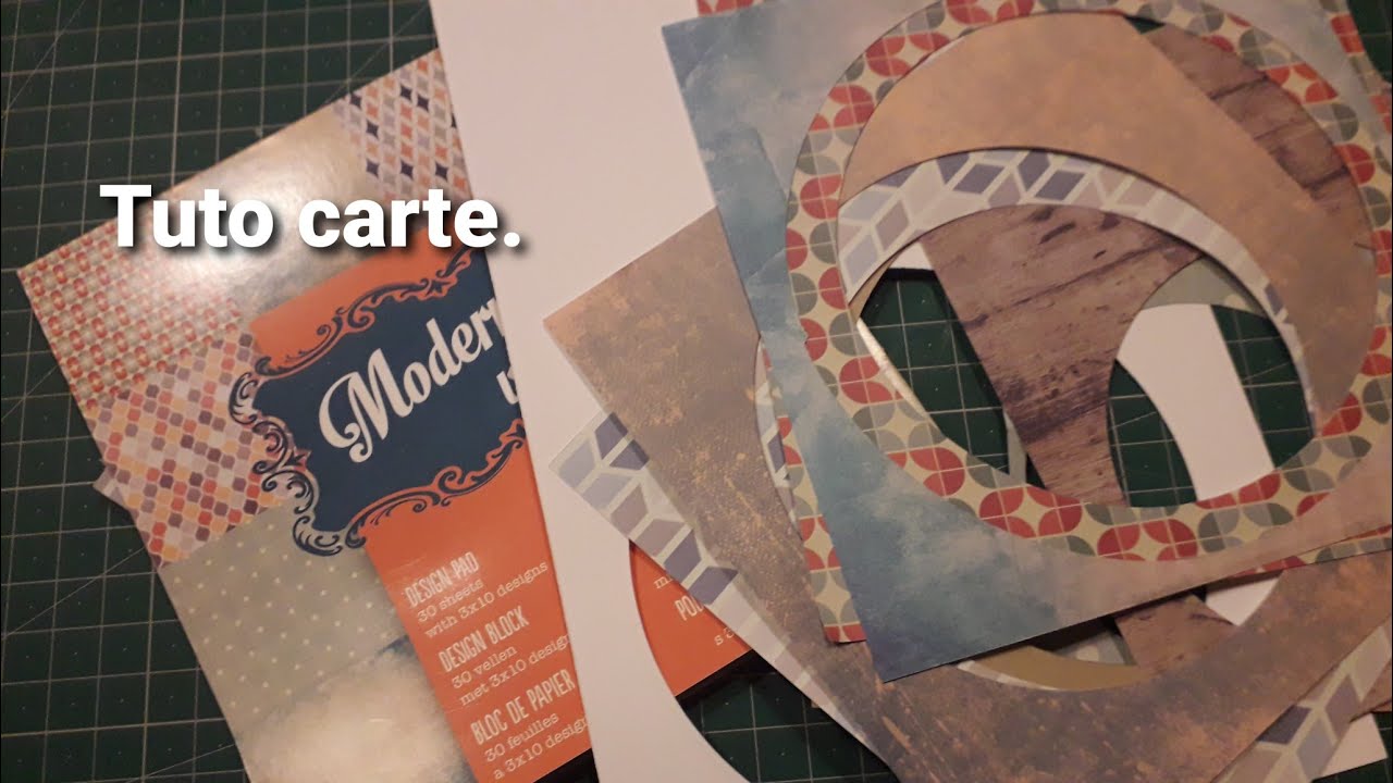 Tuto carte camembert/  avec des cercles #2/ dies de bordure action/ facile.