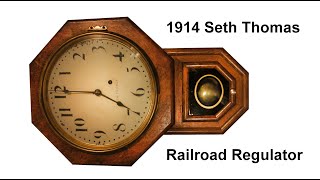 1914 Seth Thomas Union Pacific Railroad Regulator Clock restore for Alex #12