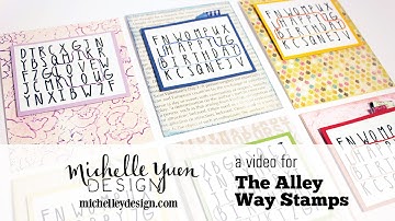 Word Search Stitched Cards - The Alley Way Stamps Cardmaking Tutorial