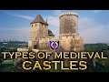 The different types of medieval CASTLES