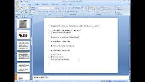 Geometric Corrections of Remotely sensed Data