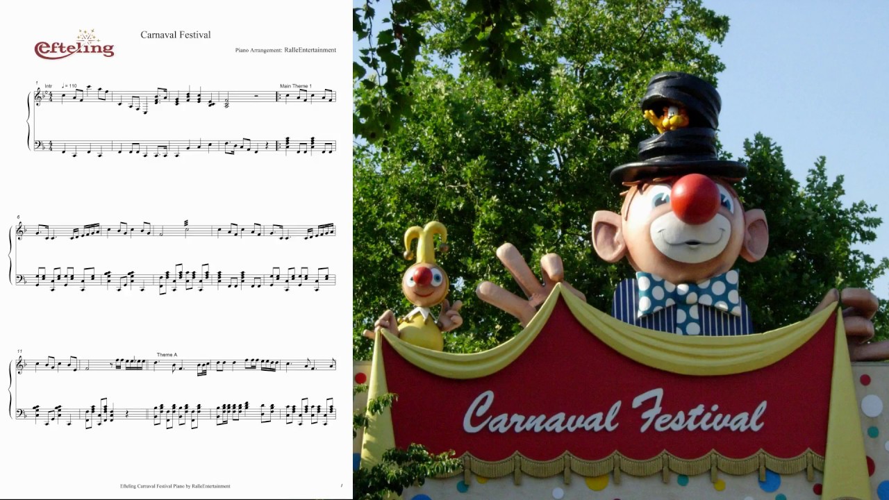 Efteling - Carnaval Festival - Piano Sheets