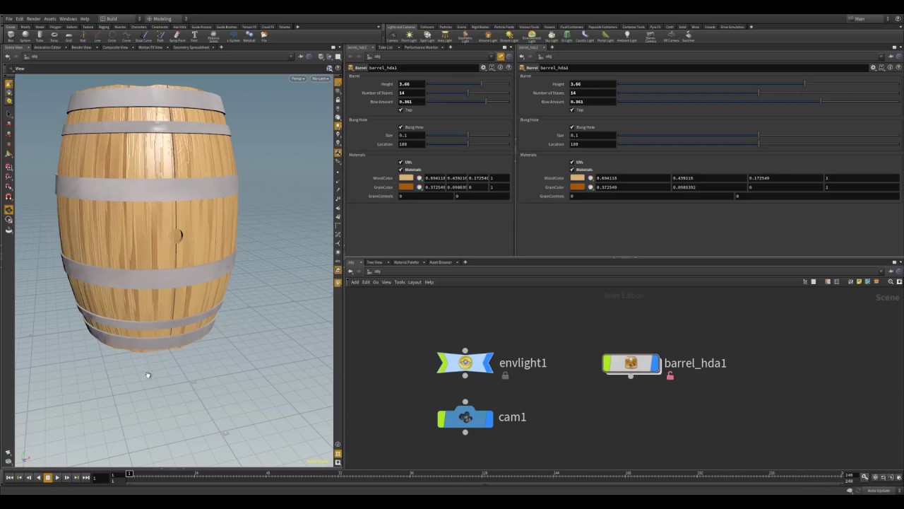 Introduction to Houdini 16: Creating A Digital Asset Barrel (Part 5 ...