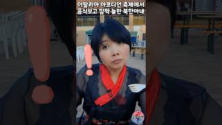 이탈리아 아코디언 축제에서 음식보고 깜짝 놀란 북한아내 #shorts #Hesedion #이탈리아 #토리노 #축제 #음식 #윤설미
