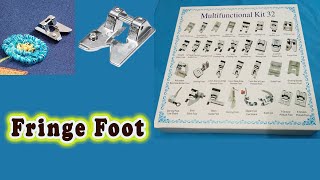 Fringe Foot Demo in tamil | Looper Foot | 32 Presser Foot Set Foot Demo | @thaiyaltamilil