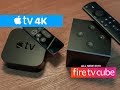 New 2019 Amazon Fire TV Cube 4K vs Apple TV 4K | Best 4k Streaming Device