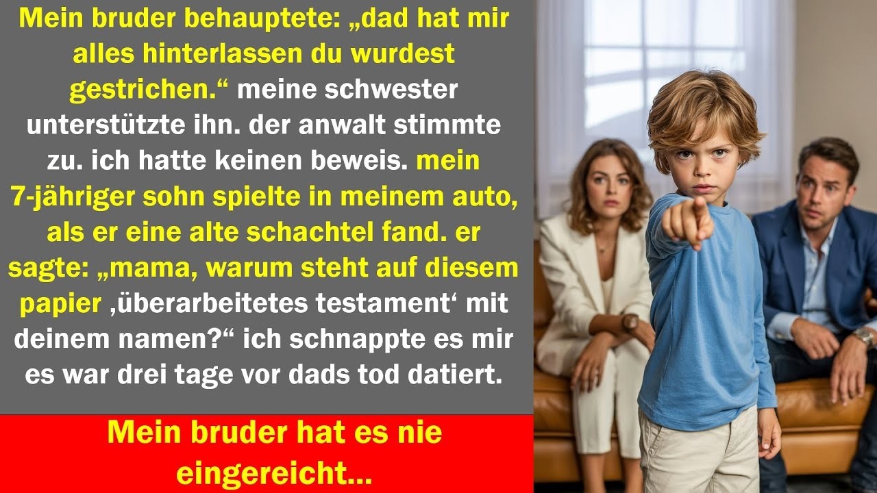 Schockierender Familienverrat Das überarbeitete Testament das mein Bruder verbarg, veränderte alles