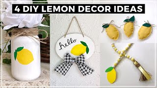 4 Easy DIY Lemon Summer Decor Ideas
