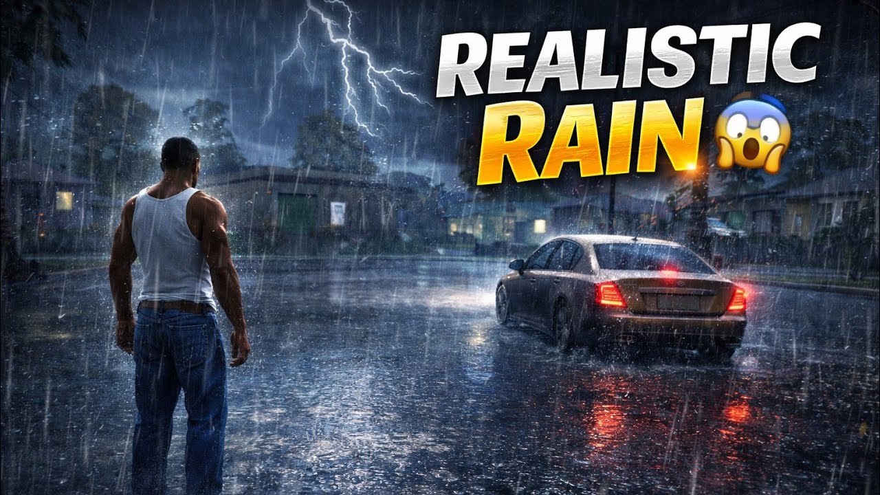Realistic Rain Effect Mod in GTA SA Android 🌧️ | Ultra HD Rain Graphics ...