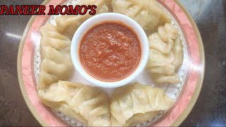 PANEER MOMO'S RECIPE | With MOMO'S CHUTNEY | In Telugu