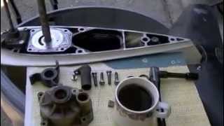 60 HP Johnson Evinrude VRO Lower Unit Removal and Water Pump Service