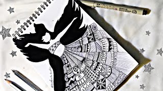 Zentangle Patterns Zentangle Art Beautiful Girl Dress Mandala Doodle Zentangle Tutorial