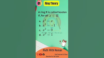 What is a Boolean Ring? 🧮 #MathematicsExplained #BooleanRing #Algebra