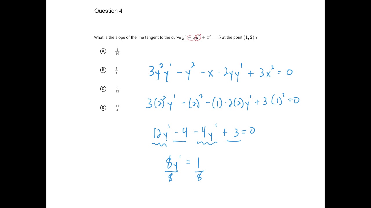 AP Calculus AB Unit 3 Progress Check MCQs & FRQ (part A) YouTube