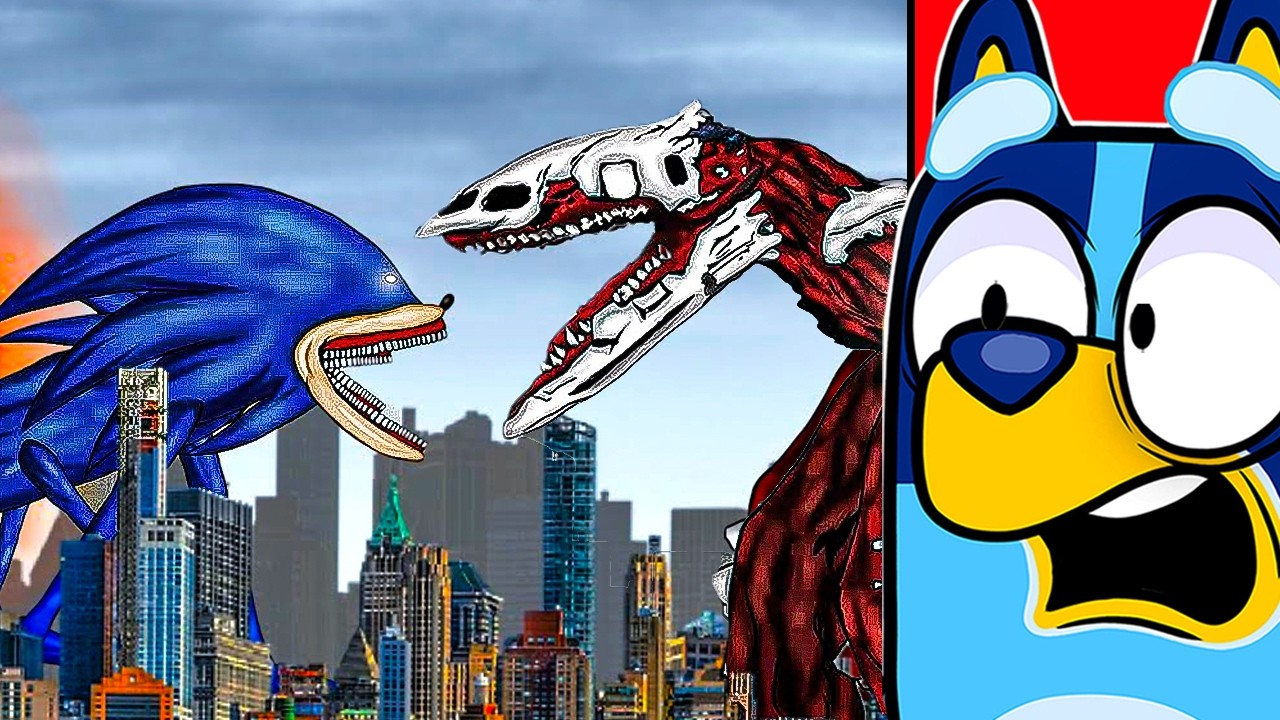 BLUEY RÉAGIT à SONIC TAPES contre INFECTED SKY ! Animation !
