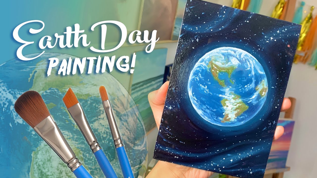 Happy Earth Day! Earth Oil Painting Walkthrough YouTube